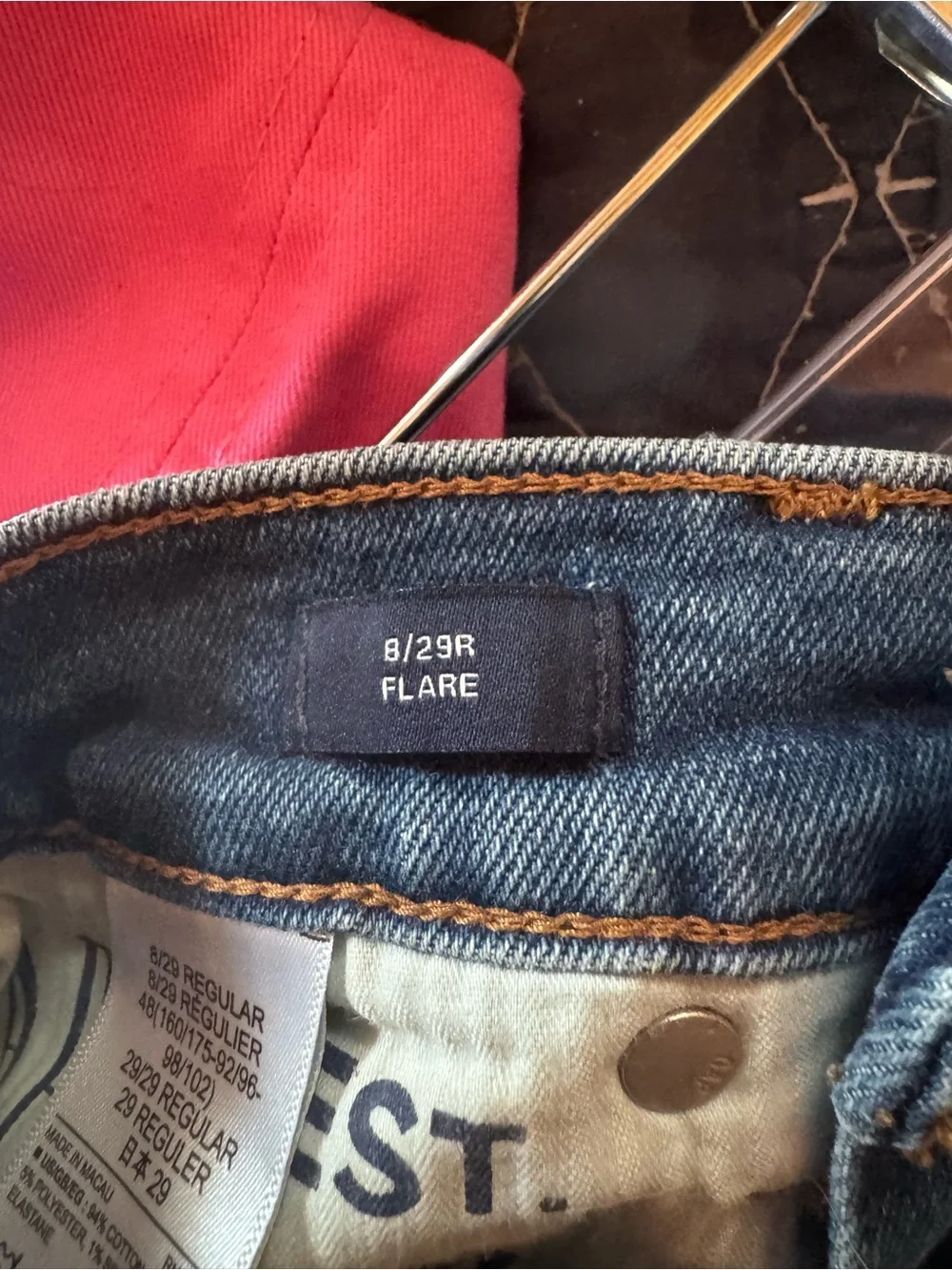 GAP Women's Medium Blue High-Rise Flare Jeans